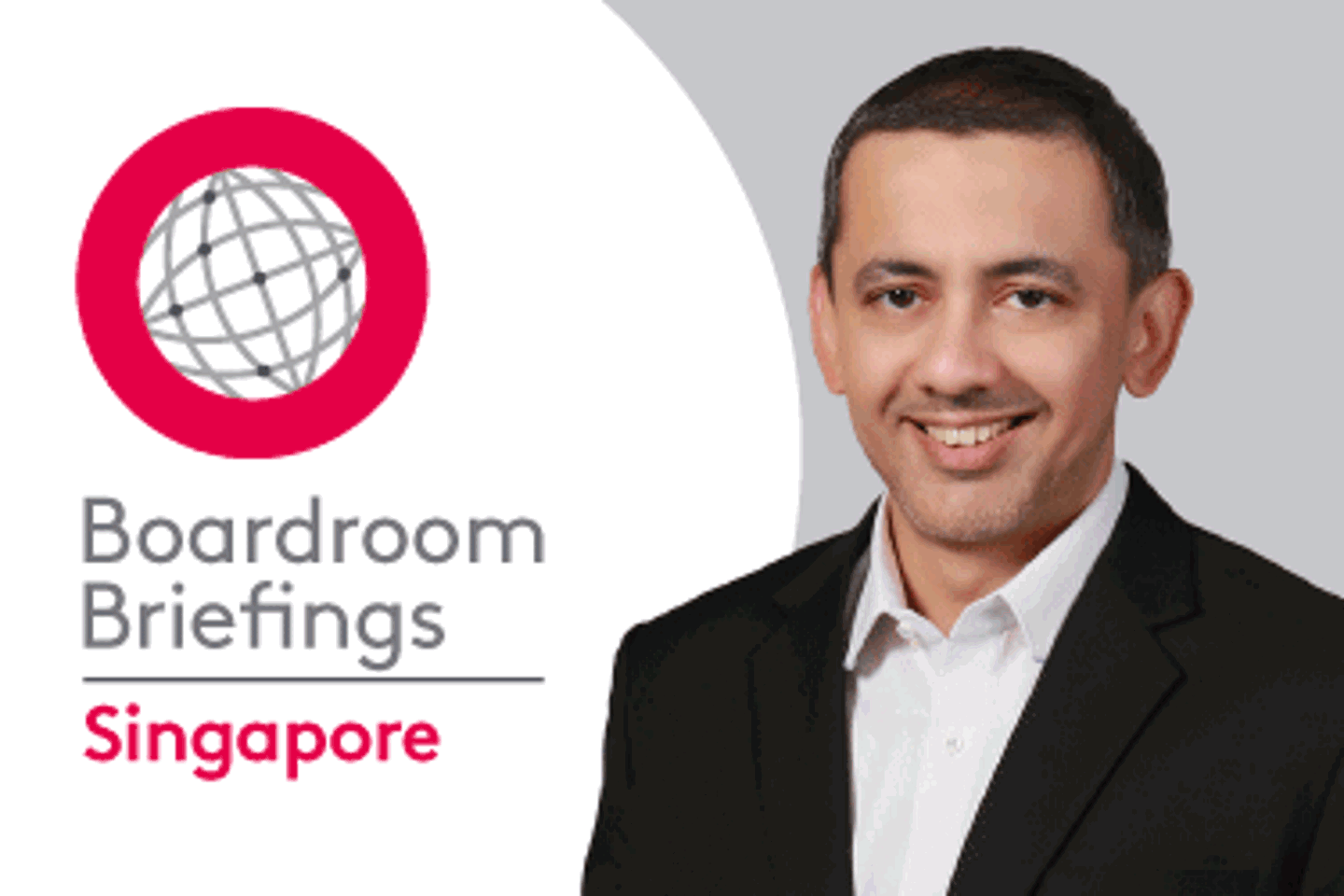 Boardroom Briefings Singapore branding with illustrated globe logo with Terv.