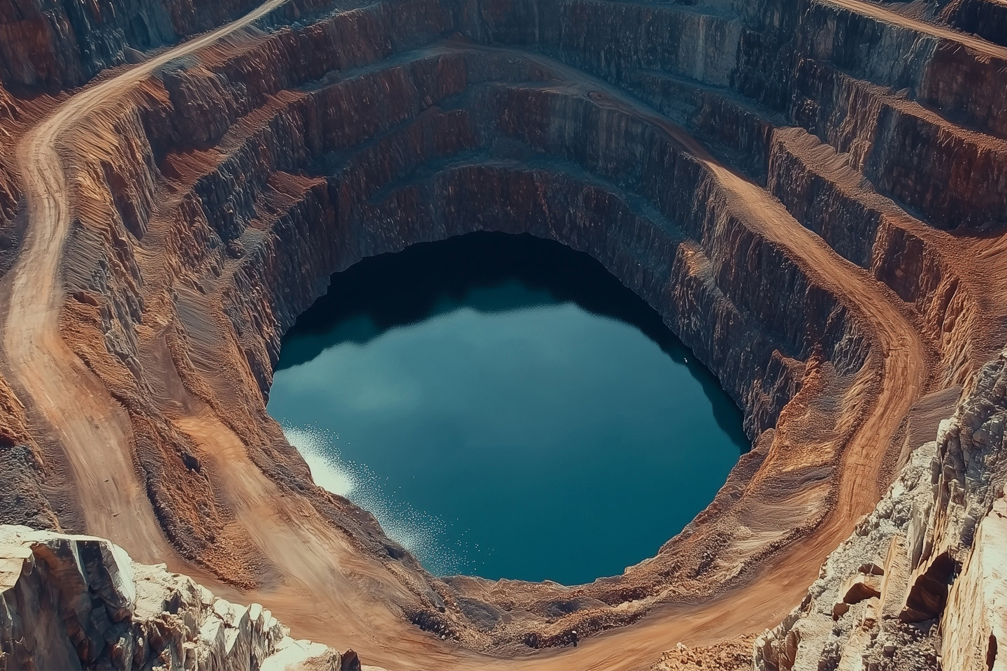 aerial view of quarry 