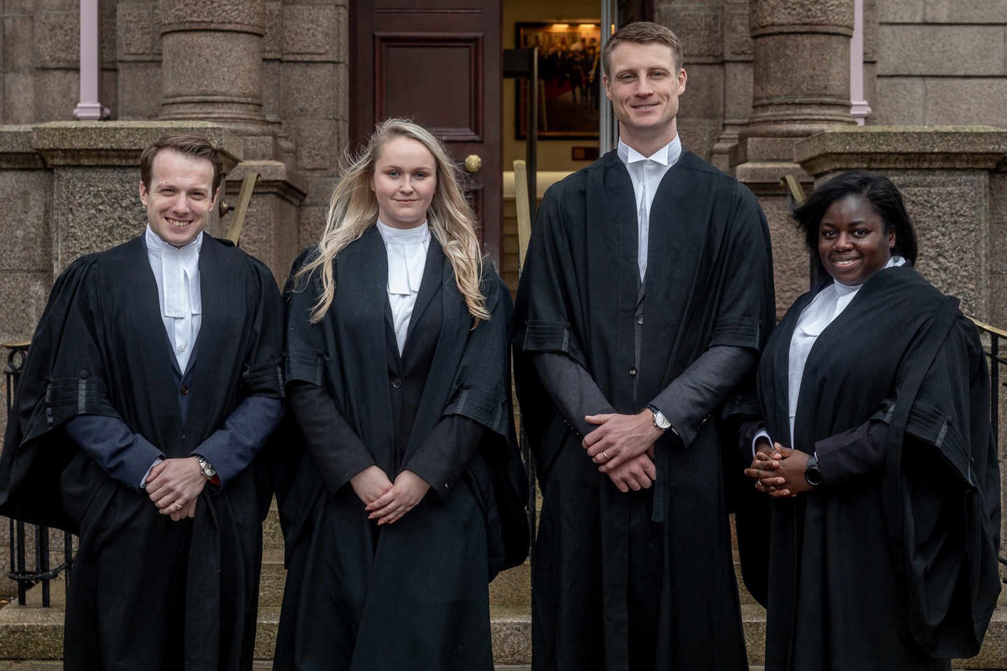 Rebekah Agyeman, Ralph Spencer-Tucker, George Yates and Brooke Lewis from Ogier's team in Jersey being sworn in